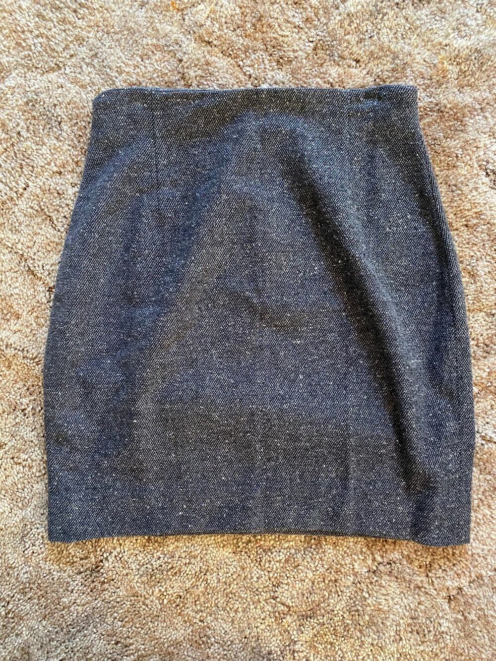 Vintage Mondi City Mini Pencil Skirt Marl Tweed High Waist Wool Silk Academia